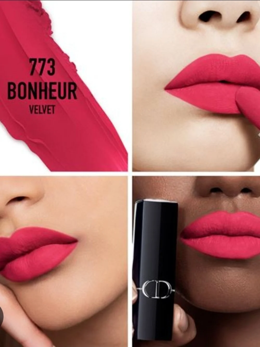 Dior Rouge Velvet Lipstick-773 BONHEUR  Refillable